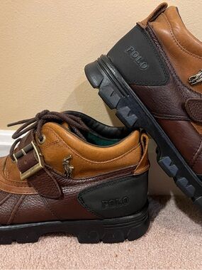 EUC Men’s Polo Ralph Lauren Boots Shoes Dover III 3 Leather 9D